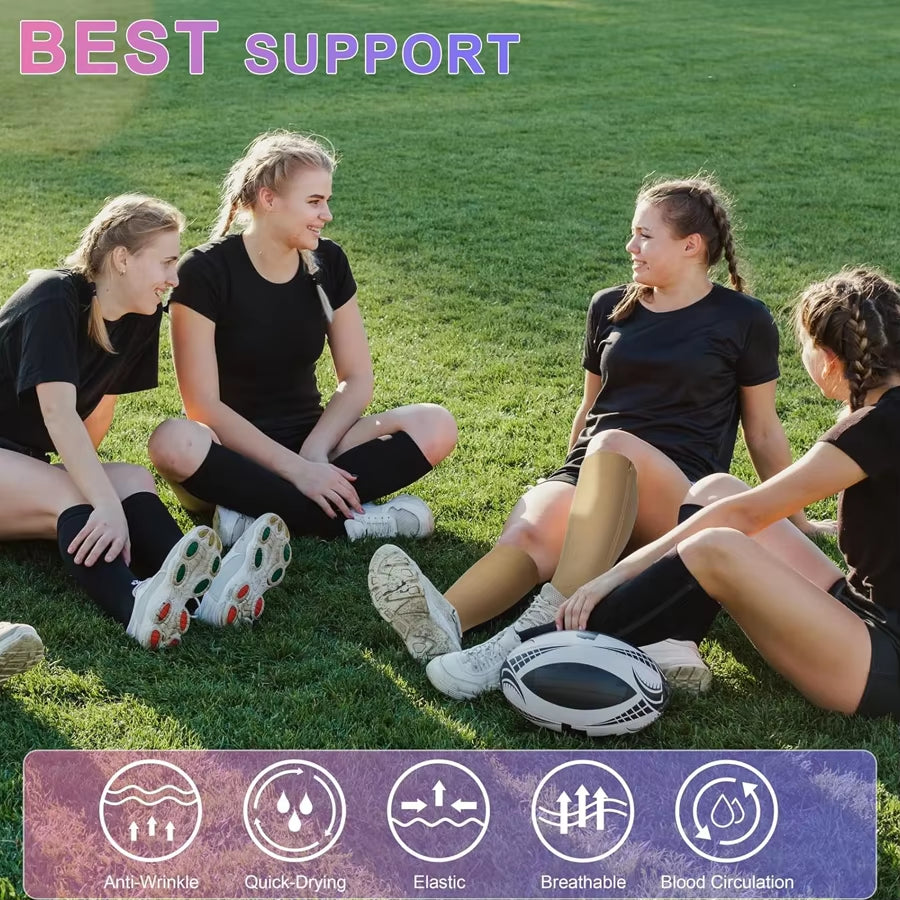 20-30Mmhg Compression Socks, Knee High Support Stockings for Women Men, Wide Calf Circulation Socks for Nurse Running Travel