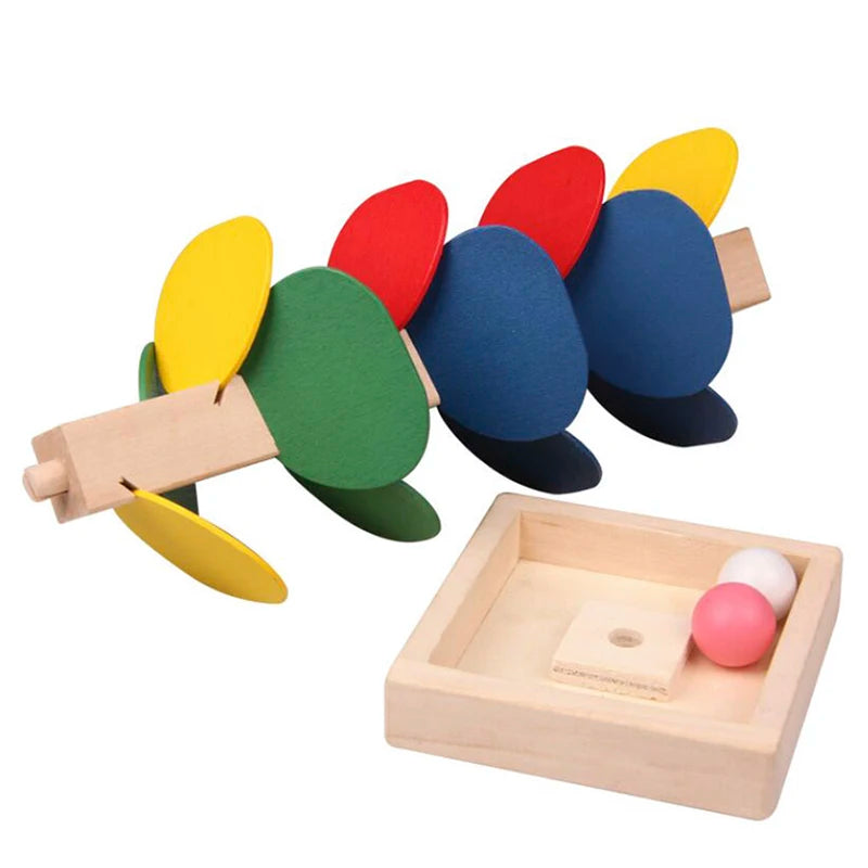 Mini Colorful Tree Marble Ball Run Track Building Blocks Kids Wooden Toys Montessori Learning Educational Toys for Children Gift