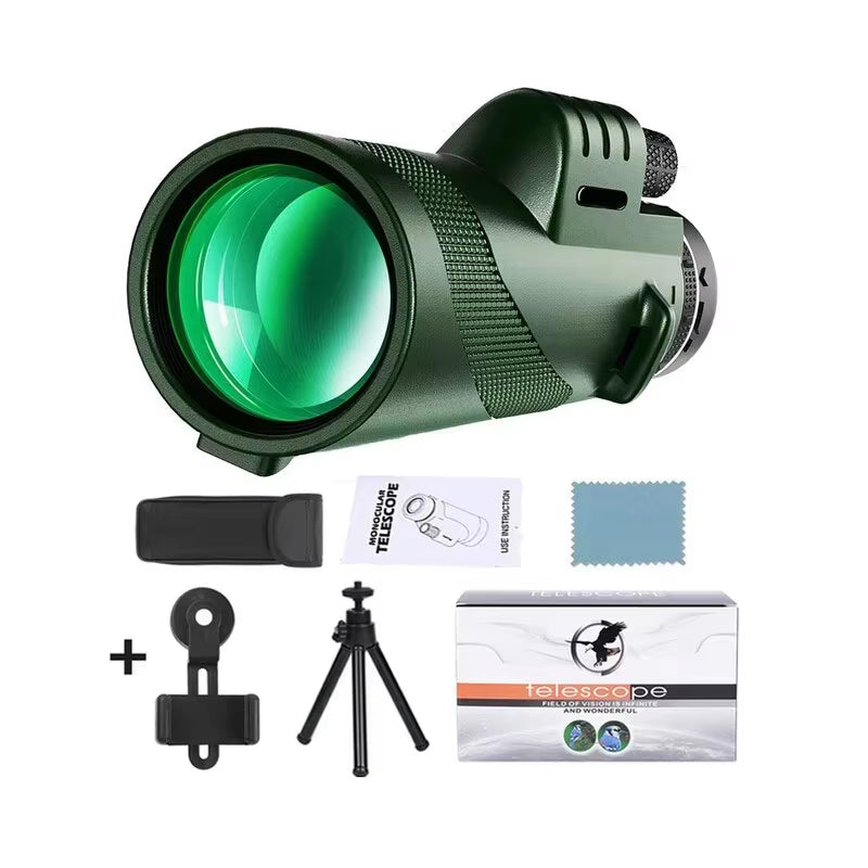 Monocular 80X100 Portable Zoom HD Telescope Long Distance Mini Powerful Telescope for Hunting Sports Outdoor Camping Travel