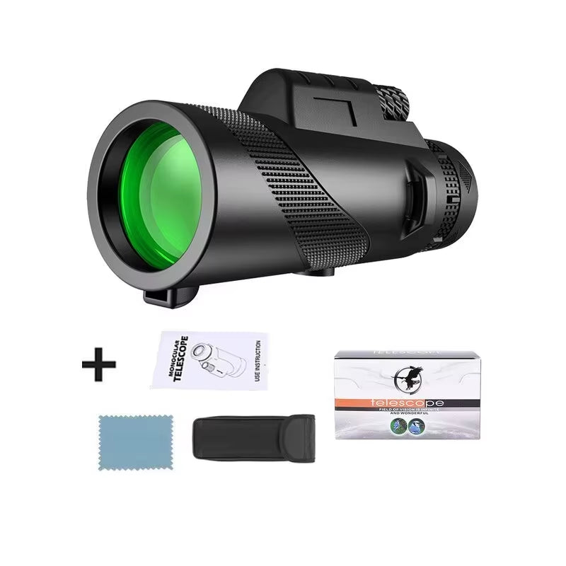 Monocular 80X100 Portable Zoom HD Telescope Long Distance Mini Powerful Telescope for Hunting Sports Outdoor Camping Travel