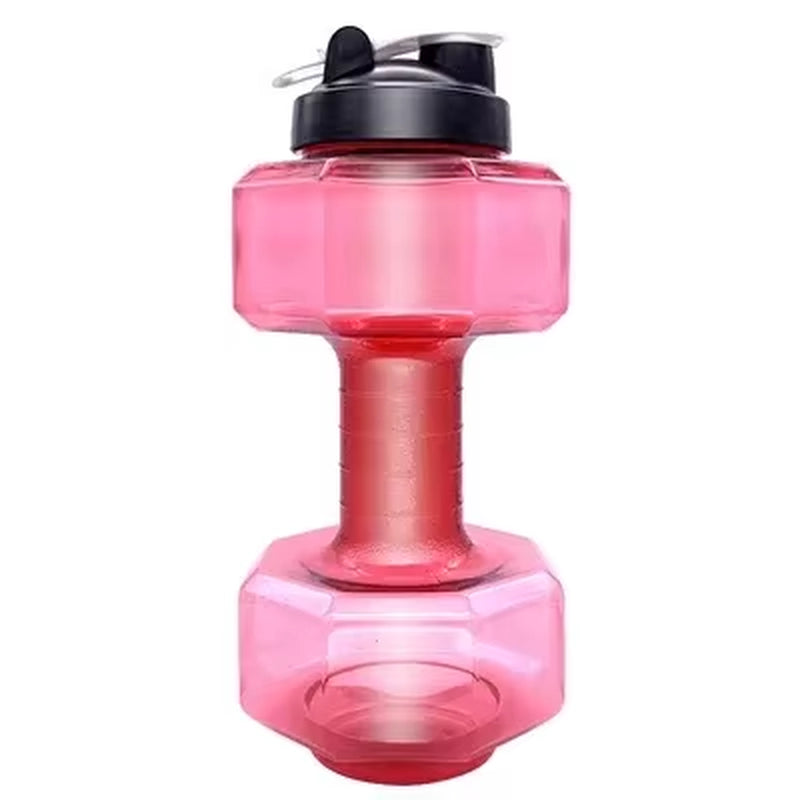 Dumbbell Hammer Water Bottle High Capacity 2 Liters Gym Weightlifting Sports Bottle Creative Space Cup Water Bottle for Men